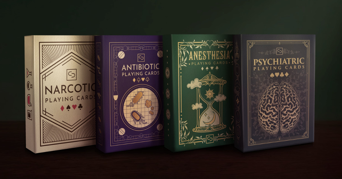 Four Poker Pharmacopeia pharmacology playing card decks
