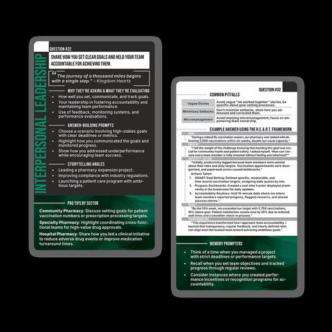 [DIGITAL] Interview Cards For Pharmacy Leaders
