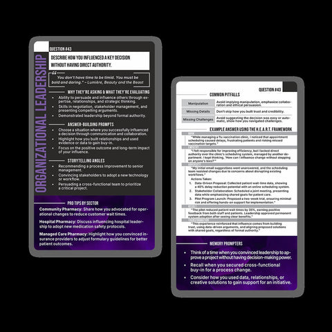 [DIGITAL] Interview Cards For Pharmacy Leaders